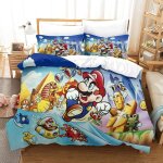 Ensembles de housse de couette super mario ensemble de literie avec fermeture ��clair pour enfants adolescents ...
