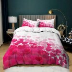 Ensembles de housse de couette �� th��me amour coeur ensemble de literie fabriqu�� en microfibre % polyester ...