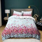 Ensembles de housse de couette �� th��me amour coeur ensemble de literie fabriqu�� en microfibre % polyester ...