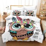 Ensemble de housse de couette �� th��me animaux de dessin anim�� anti - allergic soft & smooth avec / ...