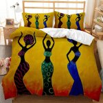 Ensemble de housse de couette �� th��me fille tribale avec / taies d'oreiller ?fermeture �� glissi��re ...