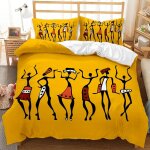 Ensemble de housse de couette �� th��me fille tribale avec / taies d'oreiller ?fermeture �� glissi��re ...