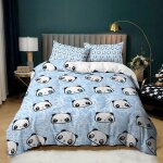 Ensembles de housse de couette �� th��me de panda ensemble de literie ultra doux en microfibre ensemble ...