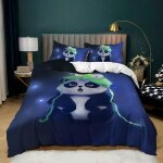 Ensembles de housse de couette �� th��me de panda ensemble de literie ultra doux en microfibre ensemble ...