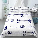 Ensembles de housse de couette �� th��me de panda ensemble de literie ultra doux en microfibre ensemble ...