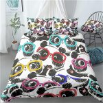 Ensembles de housse de couette �� th��me de panda ensemble de literie ultra doux en microfibre ensemble ...