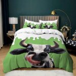 Ensemble de housse de couette vache laiti��re - ensemble de housse de couette imprim��e en d ensemble ...