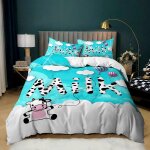 Ensemble de housse de couette vache laiti��re - ensemble de housse de couette imprim��e en d ensemble ...