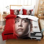 Ensemble housse de couette veuve noire parure de lit housse de couette affiche de film simple