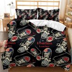 Ensemble housse de couette xcm d imprim�� chaussures d'ombre pi��ces parure de lit microfibre housse ...