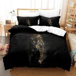 Ensemble de literie d animal tigre, microfibre housse de couette et / taie d'oreiller, d tigre imprim��, ...