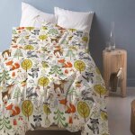 Ensemble de literie personne housse de couette bebe enfant x pi��ces d renard animal de la for��t imprim�� ...
