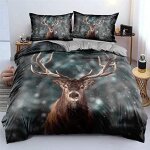 Ensemble de literie pi��ces ensemble de housse de couette �� imprim�� girafe literie, avec taie d'oreiller, ...