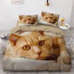 Ensemble de literie pi��ces housse de couette motif chats en microfibre softtouch qualit��, pour chats ...
