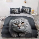Ensemble de literie pi��ces housse de couette motif chats en microfibre softtouch qualit��, pour chats ...