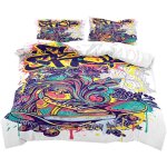 Ensemble de literie queen x chaussures de skate peinture couleur d blanc hip hop housse de couette et ...