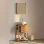 Ensemble de meuble de salle de bain en bois de teck bradley