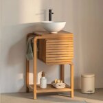 Ensemble de meuble de salle de bain en bois de teck bradley