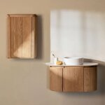 Ensemble de meuble de salle de bain suspendu en bois carsone
