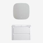 Ensemble de meuble de salle de bain suspendu en bois avec lavabo int�gr� egerton