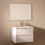 Ensemble de meuble de salle de bain suspendu en bois avec lavabo int�gr� egerton