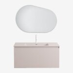 Ensemble de meuble de salle de bain suspendu en bois avec lavabo int�gr� macrae