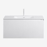 Ensemble de meuble de salle de bain suspendu en bois avec lavabo int�gr� macrae