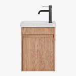 Ensemble de meuble de salle de bain suspendu en bois avec lavabo int�gr� narek