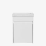 Ensemble de meuble de salle de bain suspendu en bois avec lavabo int�gr� narek