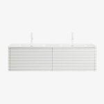 Ensemble de meuble de salle de bain suspendu en bois avec lavabos int�gr�s noura