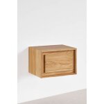 Ensemble de meuble de salle de bain suspendu en bois de teck jabari