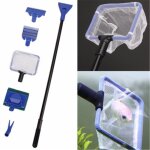 Ensemble d'outils de nettoyage d'aquarium 5 en 1, filet a poisson, r�teau a gravier, fourchette, grattoir ...