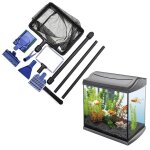 Ensemble d'outils de nettoyage d'aquarium 6 en 1, r�teau a gravier, racloir a algues, fourchette, eponge, ...