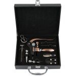 Ensemble d'ouvre - bouteille de vin en cuir de qualit suprieure, coffret cadeau avec tire - bouchon ...
