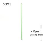 Ensemble de pailles a boire rutilisables en verre color avec brosse a livres, verre a vin et a cocktail, ...