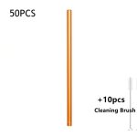 Ensemble de pailles a boire rutilisables en verre color avec brosse a livres, verre a vin et a cocktail, ...