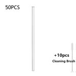 Ensemble de pailles a boire rutilisables en verre color avec brosse a livres, verre a vin et a cocktail, ...