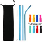 Ensemble de pailles a boissons en mtal rutilisables avec brosse de nettoyage, paille a boire en acier ...