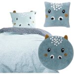 Ensemble parure de lit enfant + coussin + tapis tuft� - today - hypo - 140 x 200 cm - coton