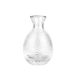Ensemble de pichet japonais en verre pour vin jaune, tasses a vin blanc avec bord en or et marteau Ensemble de pichet japonais en verre pour vin jaune, tasses a vin blanc avec bord en or et marteau