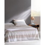 Ensemble piqu� imprim� henri en coton simple ecocell - beige