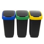 Ensemble de poubelles de tri rotho twist 3x25l