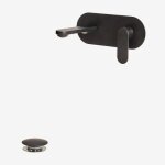 Ensemble de robinet de lavabo � encastrer en laiton alameda et robinet de vidange de lavabo de type orveta ...