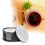 Ensemble de sous - verres dcoratifs en feutre moderne, protection de table 10cm, antidrapant absorbant ...