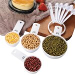 Ensemble de tasses doseuses et cuillres a mesurer 10 en 1 en pp, tasse a mesurer pour la farine, outils ...