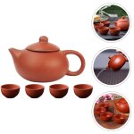 Ensemble de th�i�re en argile violette, tasse chinoise en c�ramique en fleurs de kung fu, tasse japonaise, ...