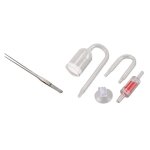 Ensemble de tubes en u pour aquarium de poissons vivants, pincettes droites, coupe en acier inoxydable ...