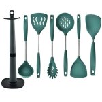 Ensemble d'ustensiles de cuisine antiadhésifs en silicone, cuillère de cuisine chinoise, cuillère a soupe, ... Ensemble d'ustensiles de cuisine antiadhésifs en silicone, cuillère de cuisine chinoise, cuillère a soupe, ...
