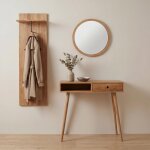 Ensemble de vestiaire mca hwc - p55, console avec panneau de vestiaire et miroir, surface de rangement ...