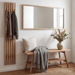 Ensemble de vestiaire mca hwc - p56, banc, panneau de vestiaire avec miroir, �tag�re � chaussures, 24 ...